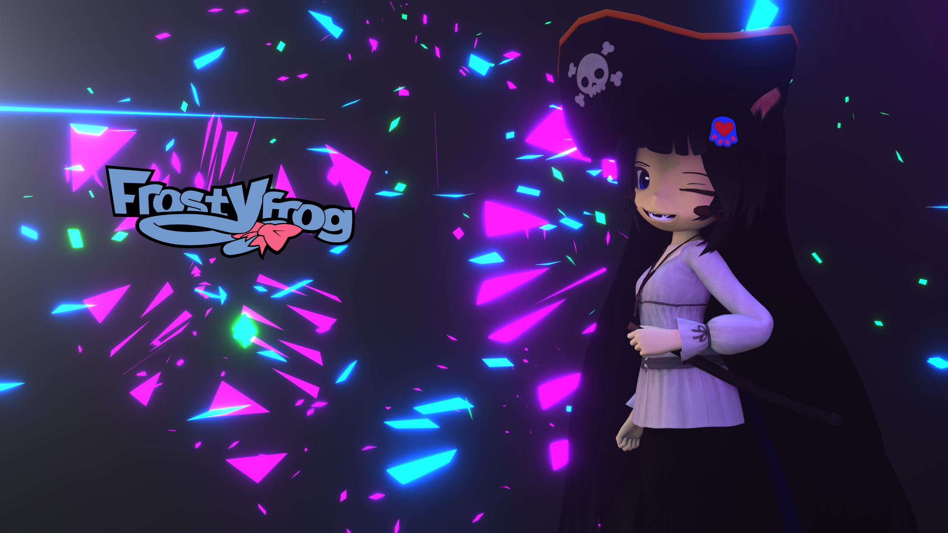 Background image of Frosty's VTuber model